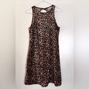 Vintage 90s leopard print dress
